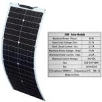  Napelemek készlet, monokristályos, rugalmas, 50W új