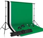  Fotózási háttérállvány, állítható magasság, zöld képernyő támogatás, 4. készlet, 2600x3000