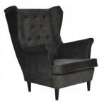  Angelo Scandinavian Family Furniture szárnyas szék palack zöld bársony