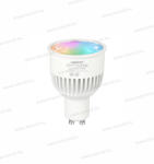 MiBoxer Mi-Light FUT106 MiBoxer RGB+CCT színes spot LED izzó szabályozható GU10 6W állítható fényerő 2, 4GHz (FUT106)
