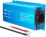  Teljesítmény -inverter, 3000W csúcsteljesítmény, tiszta szinuszhullám kimenet, EU 2600W 50Hz
