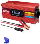  Power Inverter, 1500W/2000W/2600W csúcsteljesítmény, hatékony DC -re AC konverzió, 2600W Peak Black