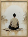  VÁSZONFESTÉS MEDITÁLÓ FÉRFI KERET NÉLKÜL 70x100 CM VÁSZON
