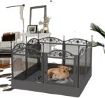  Kutya Playpen kerítés, leszerelhető panelek, vízálló termékenységi pad, fekete