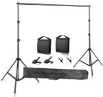  Háttérállvány, állítható méret, Chromakey támogató rendszer, 2600x3000, 2. alapkészlet