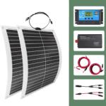  2000W -os napenergia -rendszerkészlet, nagy hatékonyságú napenergia -töltő, tartós vízálló kialakítás, 2db inverterrel