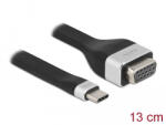 Delock FPC Lapos Csík Kábel USB Type-C VGA DP Alt Mode 13 cm