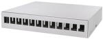 LogiLink Consolidation point box 12-port, asztali/falra/sínre szerelheto, szürke (NP0094)