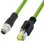 LogiLink M12 CAT6A ipari patch kábel, PUR, M12 X-kódolt RJ45-re, 3 m (CQM065S)