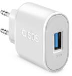 SBS Incarcator de retea USB-A compact tehnologie Intelligent Charge 10W Alb (TETR1USB2AWFAST) - pcone