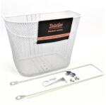 VeloGo első kerékpár kosár pálcás rögzítéssel fehér 34×26×26