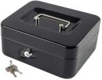  Fém pénzkazetta, 15cm x 12cm x 8cm fekete (v1442_CZ)