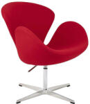 King Home Swan Premium Állítható Magasságú Kasmír Fotel Piros (KHM-KH1501100330)