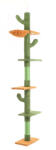 Fudajo macska kaparóoszlop 4 szinttel 229-275 cm zöld 64735