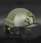 DRAGOWA Tactical Gyors MH taktikai sisak Charger szemüveggel, olíva (tanúsítvány nélkül)