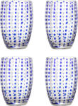 Bloomingville Pahare Brinley 350 ml, albastre, 4 buc (82072202) Pahar