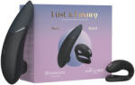  Womanizer Lust&Luxury - csikló- és párvibrátor szett (fekete) - erotikasziget