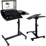 VG Prémium laptoptartó állvány, állítható magasság, gurulós, dönthető, 80 cm (06203)
