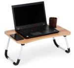 ModernHOME Összecsukható laptoptartó asztal, ágyhoz vagy kanapéra, 60 x 40 cm, barna, MH (PJJLT0001-01)