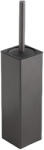 Global Viva Viva NERO WC-kefe tartó - szögletes - GUN METAL - fürdőszobai kiegészítő (35WT772G)