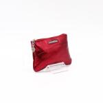 Amnisu metál bordó ívelt egy cipzáras köves bőr kulcstartó d5006