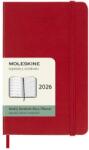 Moleskine Határidőnapló 2026 12 hónap, Heti, kemény borító, PIROS (P) (7540155001)