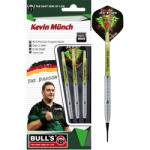 BULL'S Darts Dart szett Bull's Kevin Münch Champion soft G2 soft 18gr 90% gravírozott