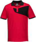 Portwest PW2 rövid ujjú póló - Piros/Fekete - M (PW210RBKM)