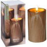  Led Gyertya 75X75X125Mm Villogó Kivitel Időzítővel, Barna