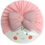  Rózsaszín turbán sapka puffadt masnival babáknak (1245535)