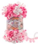 alize Puffy Fine Color 6383 - rózsaszín, fehér (kötés kézzel, ) (6413)