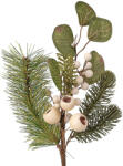 Valex Decor Téli ág fenyővel, levelekkel és bogyókkal, 37cm magas (AF123-01)