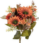 Valex Decor Napraforgó selyemvirág csokor, magasság: 42cm, virágfej átmérő: 9cm - Narancssárga (AF129-04)