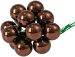 Valex Decor Üveggömb pick, fényes csokoládébarna, 2cm-es, 12 db-os köteg (GP-S93)