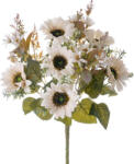 Valex Decor Napraforgó selyemvirág csokor, magasság: 42cm, virágfej átmérő: 9cm - Fehér (AF129-05)