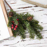 Valex Decor Tobozos bogyós fenyőág, 38cm magas - Zöld (AF196-01)