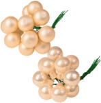 Valex Decor Üveggömb pick, 2cm-es, 12 köteges mix doboz - Krém (GP-MX14)