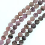  Kunzit Spodumen (2) Ásványgyöngy Gyöngyfüzér 9-10mm