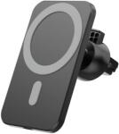 Ro Group Incarcator auto wireless magnetic cu incarcare rapida, 15W, rotire 360 grade, compatibil Iphone MagSafe, negru