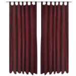 VidaXL Draperii micro-satin cu bride, 140 x 245 cm, bordo, 2 buc (130364)