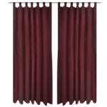 VidaXL Draperii micro-satin cu bride, 140 x 175 cm, bordo, 2 buc (130362) - izocor