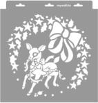 MyWall Őzike stencil - 3D - 28x29 cm tortatál