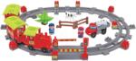 Ecoiffier Építőjáték Vonat sínekkel Steam Train Abrick Ecoiffier 2 vasúti kocsival és 4 figurával 18 hónapos kortól (ECO3067)