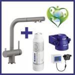 BLANCO FONTAS-S II SILGRANIT-Look csaptelep kihúzható fejjel + vízszűrő készlet (525206-527453)