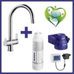 BLANCO Blanco/BWT vízszűrő készlet + Blanco Trima króm csaptelep szett (105629+520840) (527453-520840)