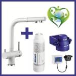 BLANCO FONTAS-S II SILGRANIT-Look csaptelep kihúzható fejjel + vízszűrő készlet (525204-527453)