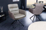 Maddison Design forgószék Maddison III szürkésbarna taupe bőr