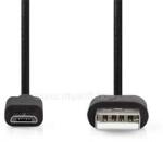 Nedis CCGL60500BK30 USB 2.0 USB-A dugó - USB Micro-B dugó 11 W 480 Mbps, 3m (CCGL60500BK30) (CCGL60500BK30)