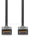 Nedis CVGL34060BK05 ultra HD HDMI kábel, HDMI dugó - dugó, 4K@60Hz, ARC, 18 Gbps, aranyozott csatlakozók, hossz 0, 5m (CVGL34060BK05) (CVGL34060BK05)