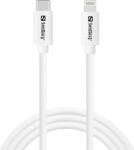 Sandberg USB 2.0 Type C Lightning Töltő/adat Fehér 1m 136-58 (136-58)